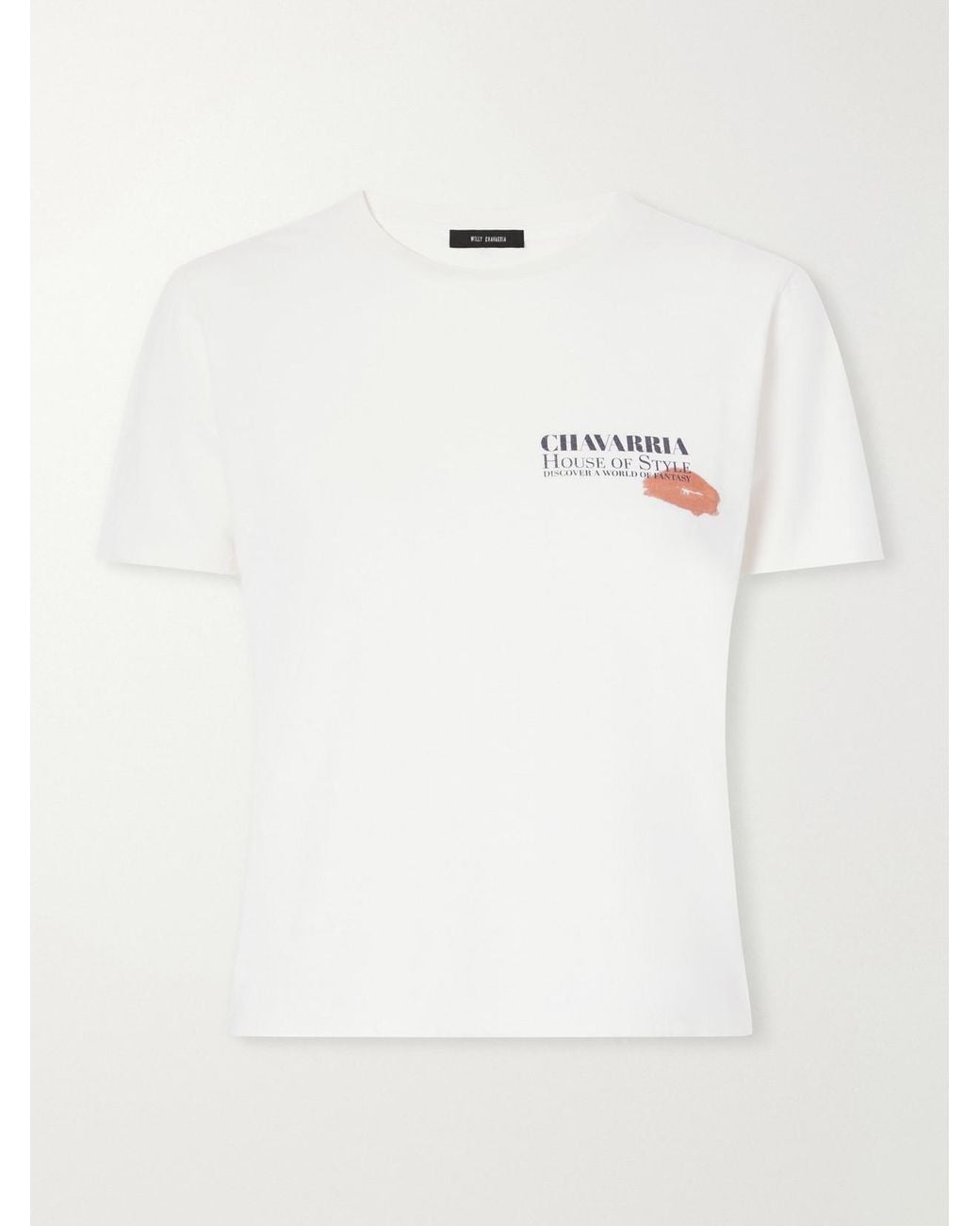 Willy Chavarria White Total Transformation Printed Cotton-Jersey T-Shirt