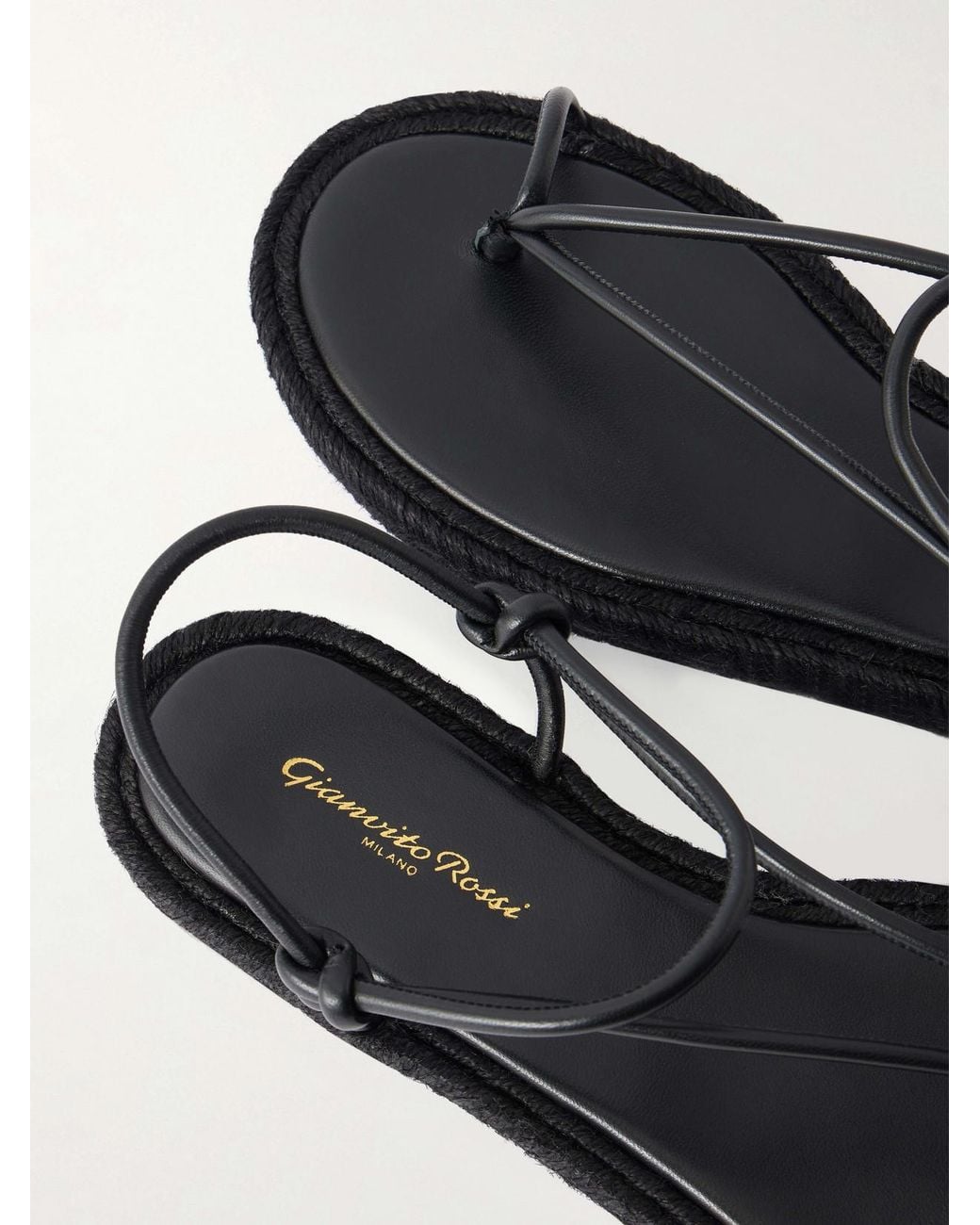 Gianvito Rossi Black Leather Sandals