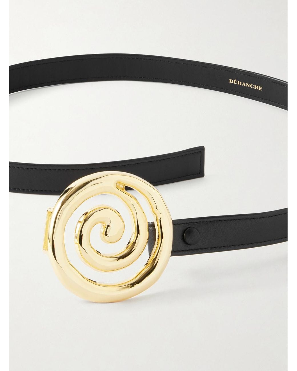 DEHANCHE Black Koru Embellished Leather Belt