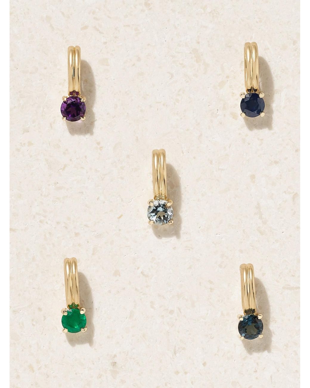 STONE AND STRAND Natural Beekman Birthstone 14-Karat Multi-Stone Necklace