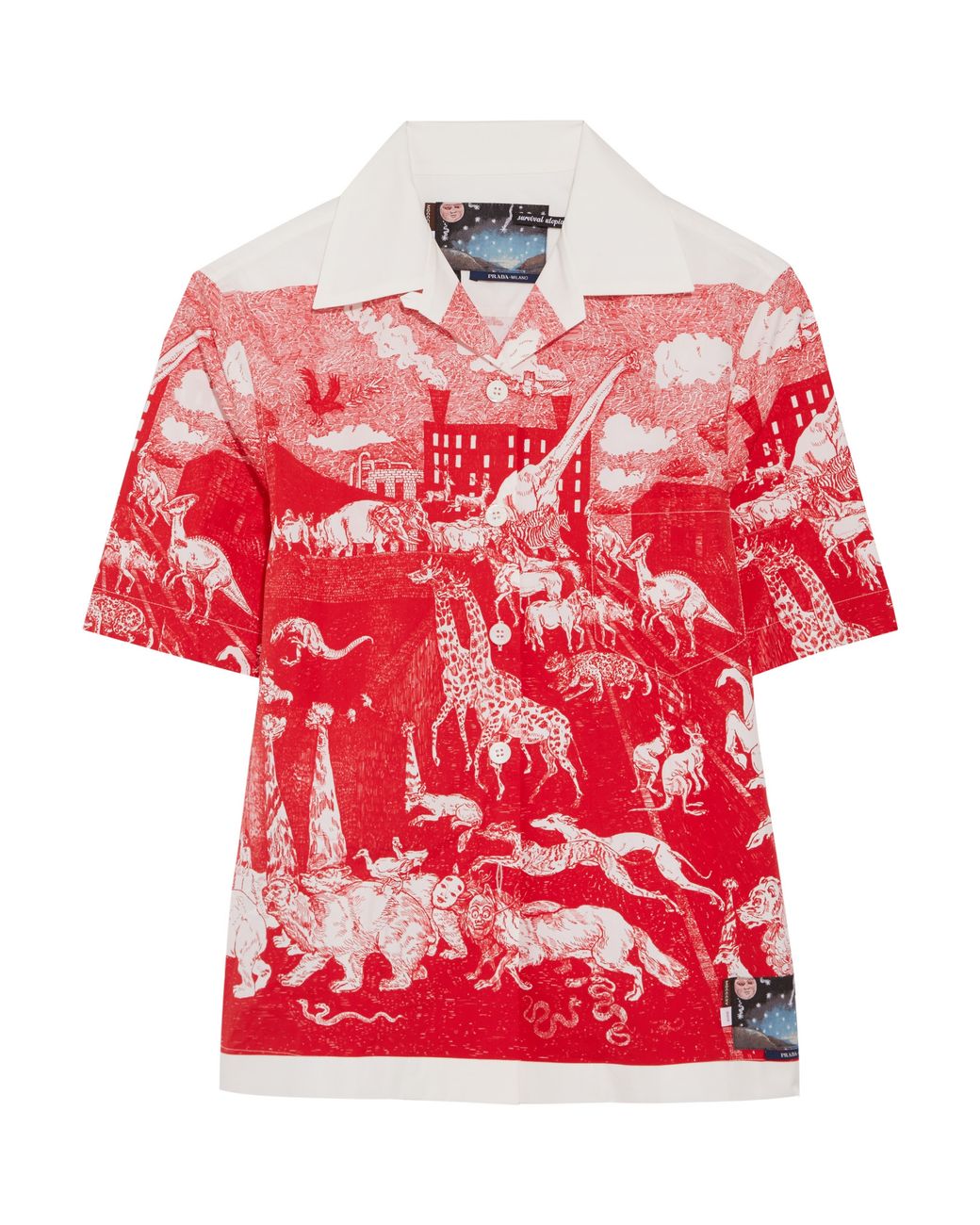 Prada Survival Utopia Printed Cotton Shirt | Lyst UK