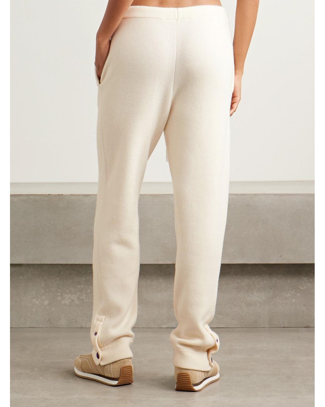 God's True Cashmere Natural Cashmere Track Pants