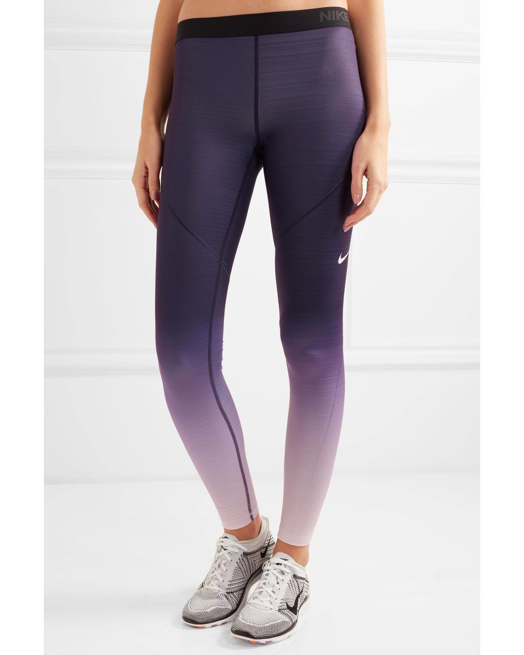 Nike Hyperwarm Ombré Dri-fit Stretch-jersey Leggings in Purple |