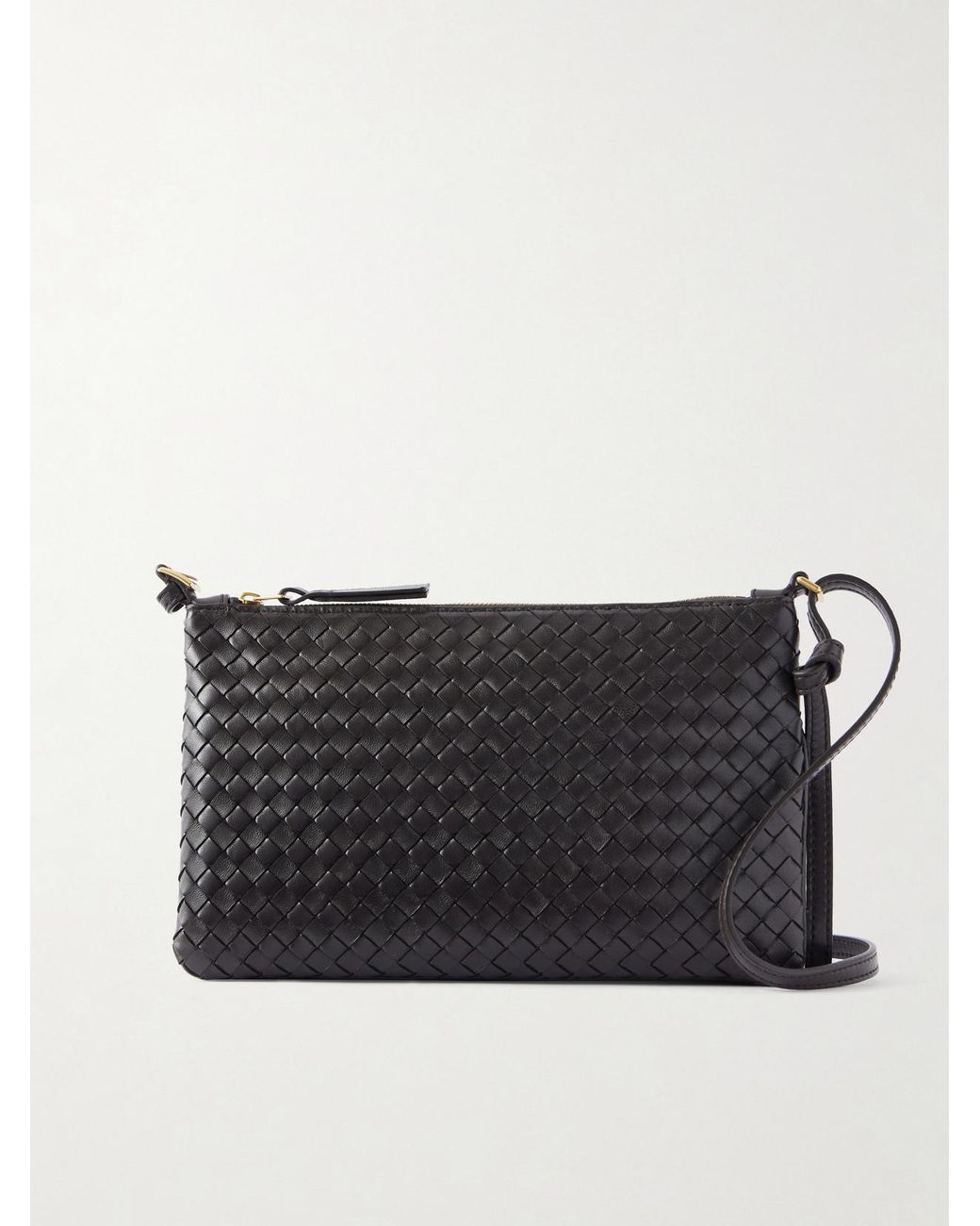 Bottega Veneta Black Gemellini Intrecciato Leather Shoulder Bag
