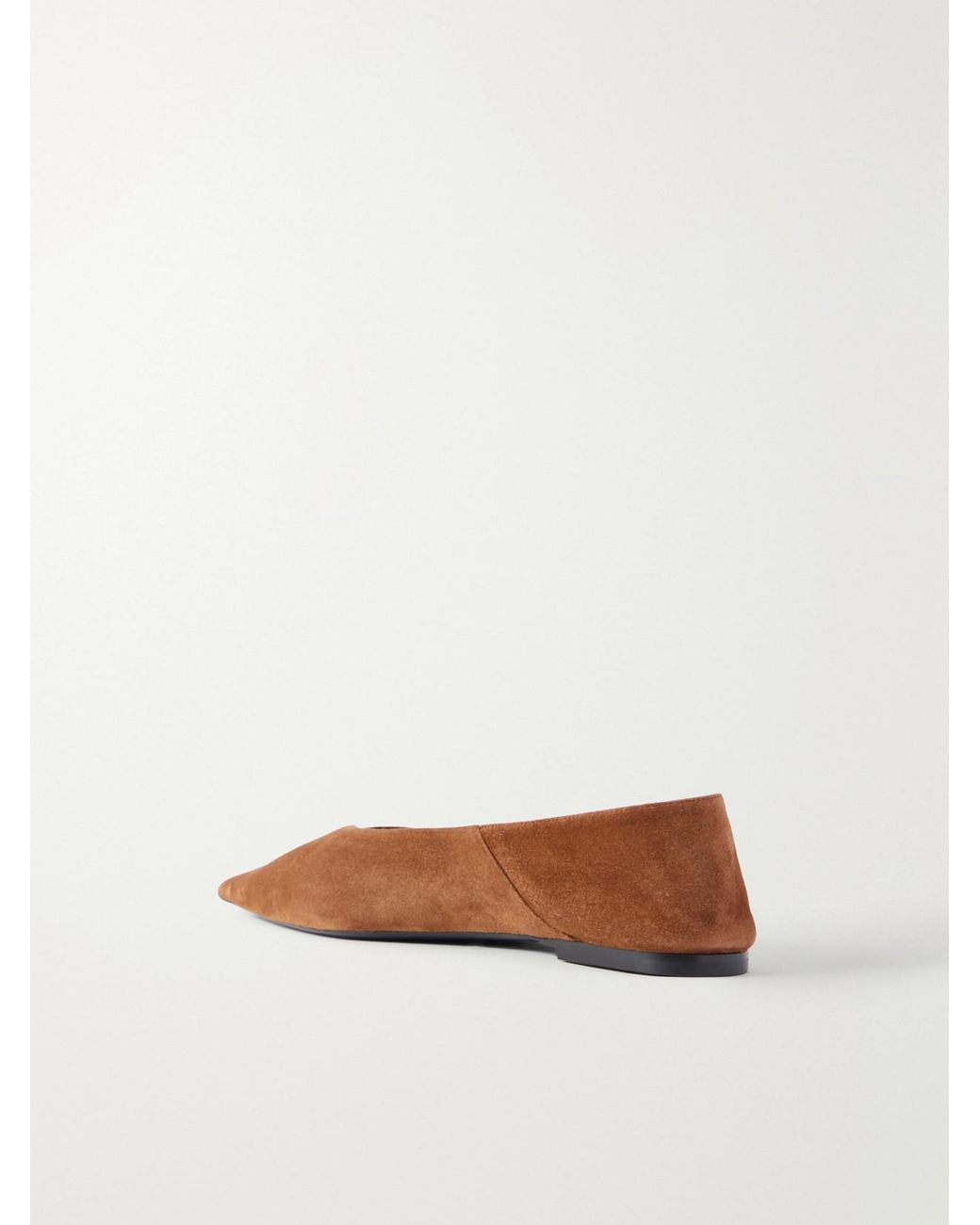 Saint Laurent White Woven Leather Ballet Flats