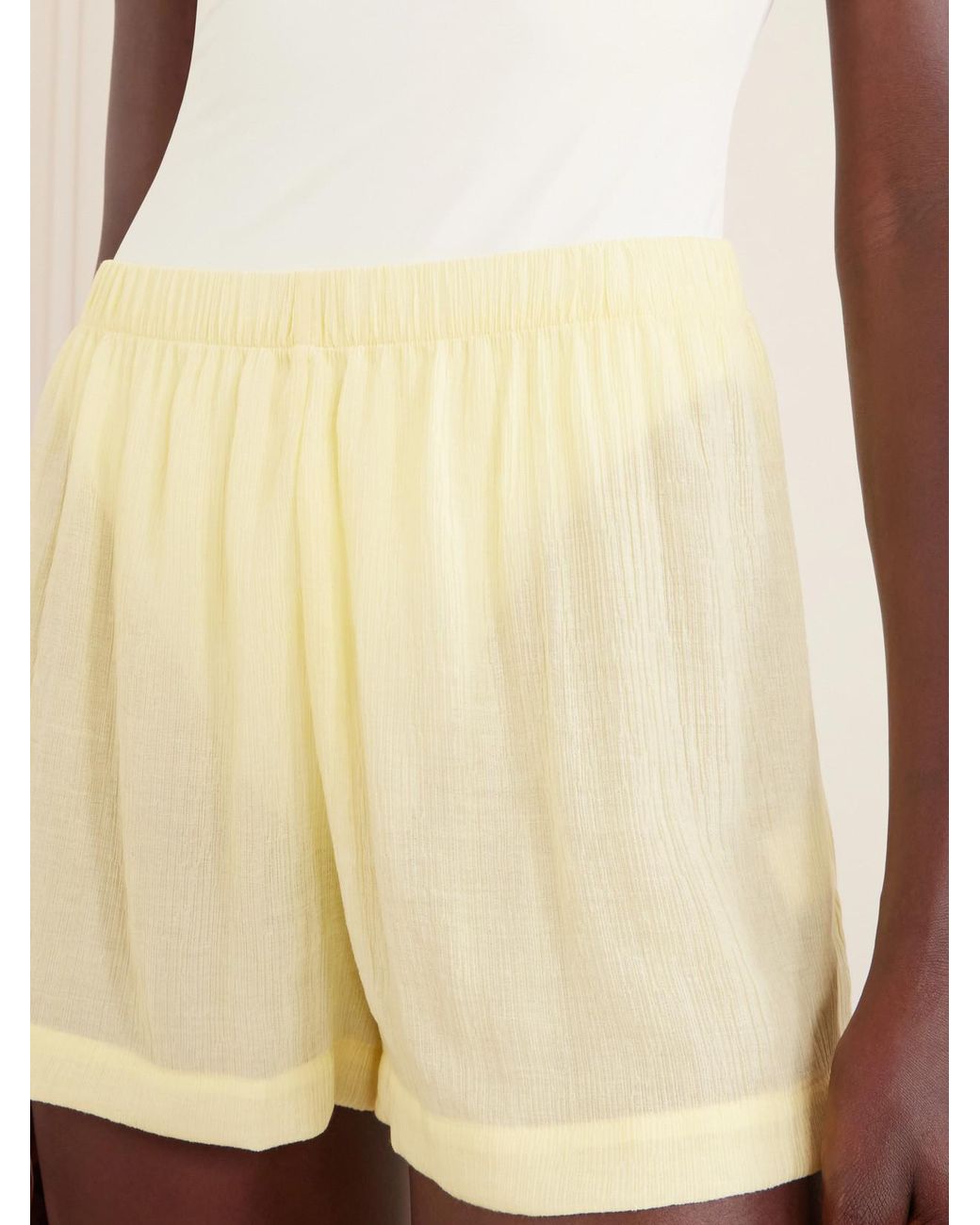Away That Day Yellow Maldives Gauze Shorts