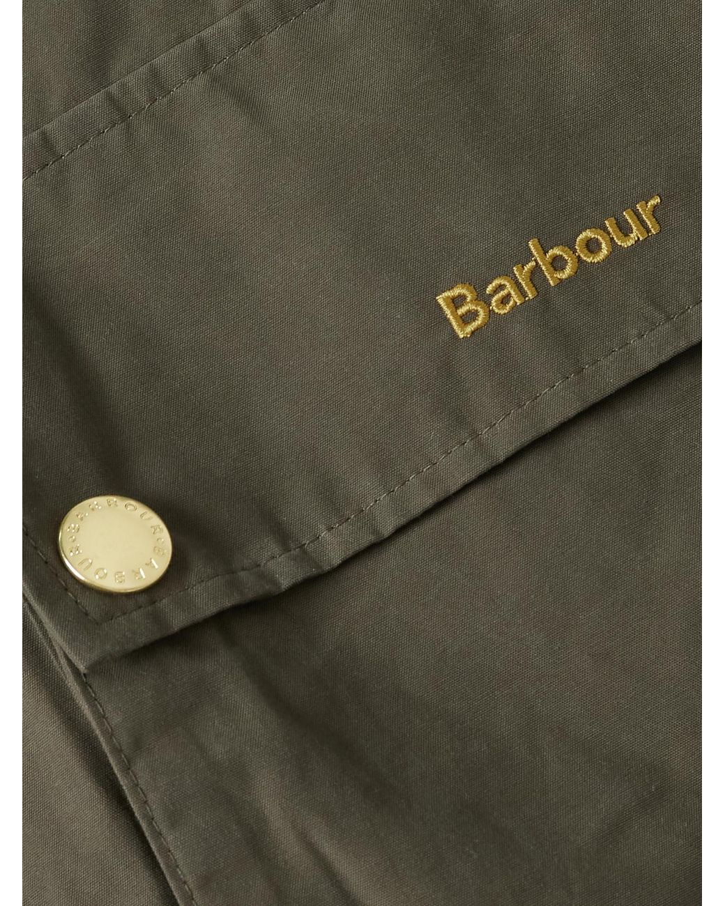 Barbour Green Icons Bedale Corduroy-Trimmed Waxed Cotton-Blend Jacket