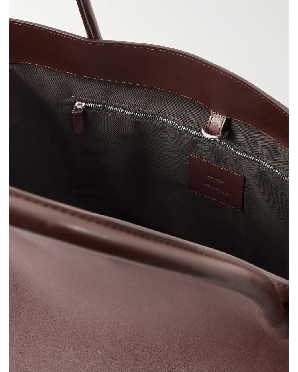 LIE STUDIO Brown The Eva Weekend Leather Tote