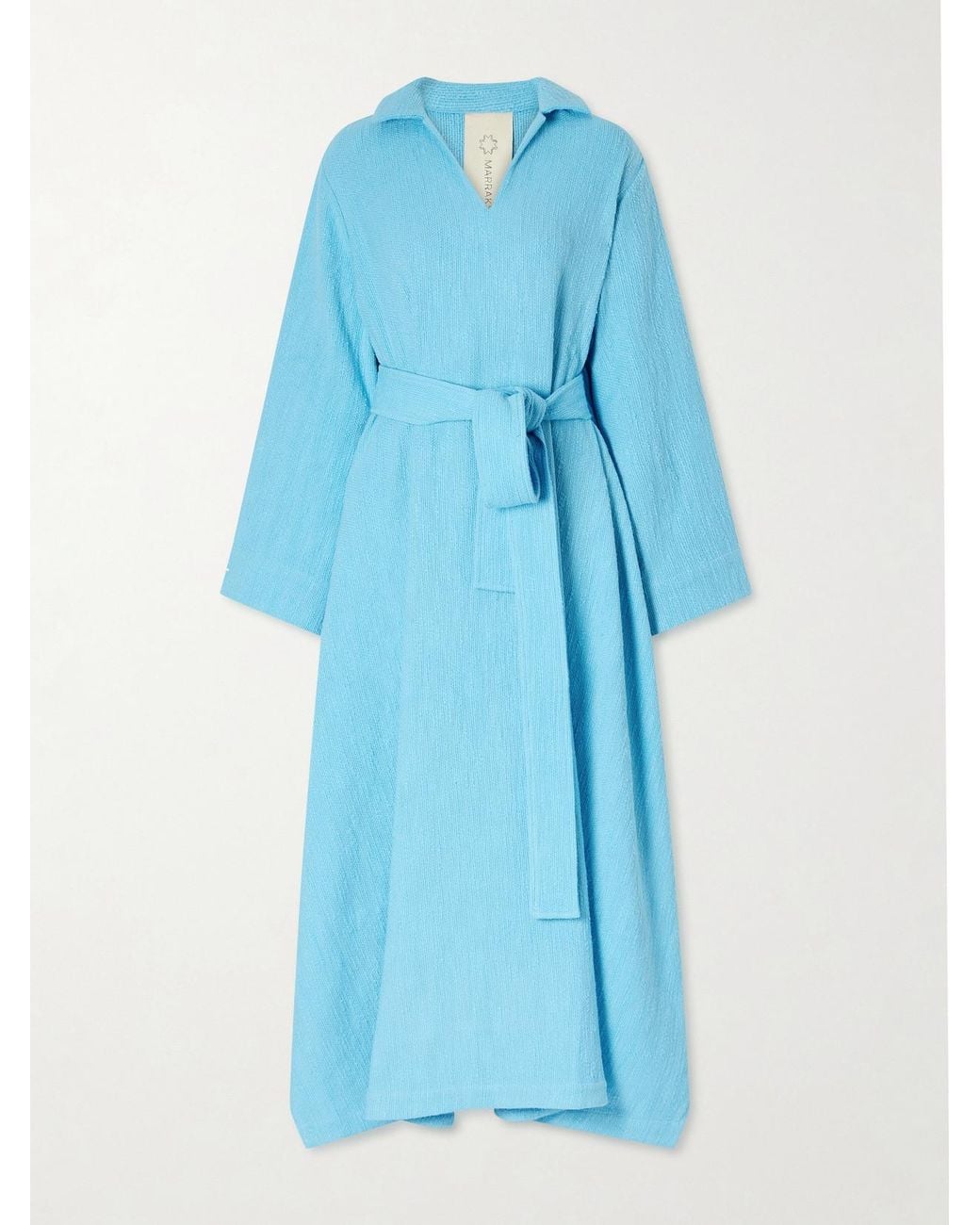 Marrakshi Life Blue Belted Cotton Coverup