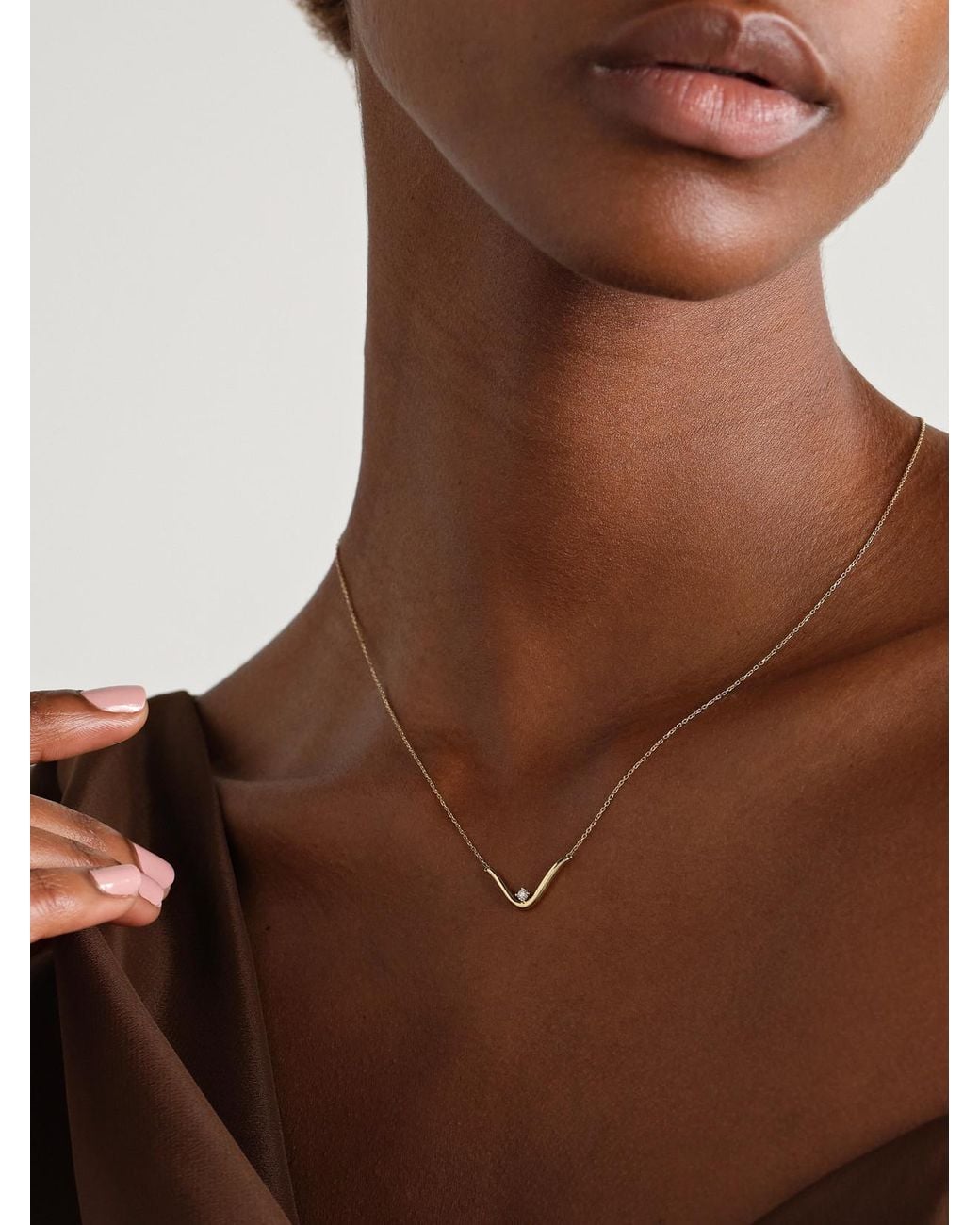 Mizuki Natural 14-Karat Diamond Necklace
