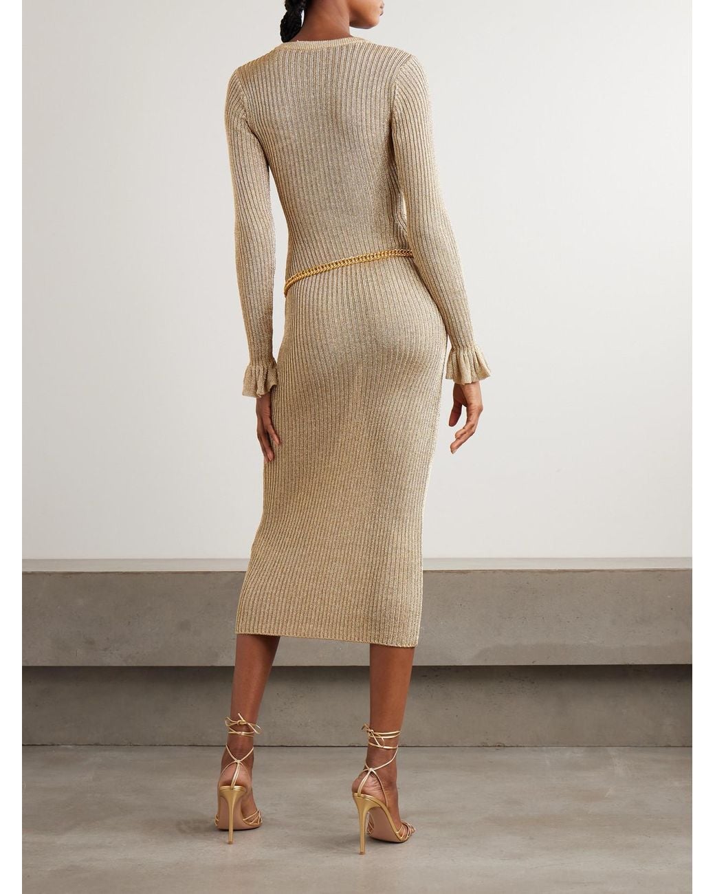 slim fit dress slacks Gold Boucle Cut Out Mini Dress – Club21.com main image 1