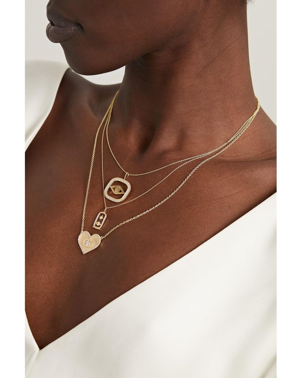 Sydney Evan Natural 14-Karat Diamond Necklace