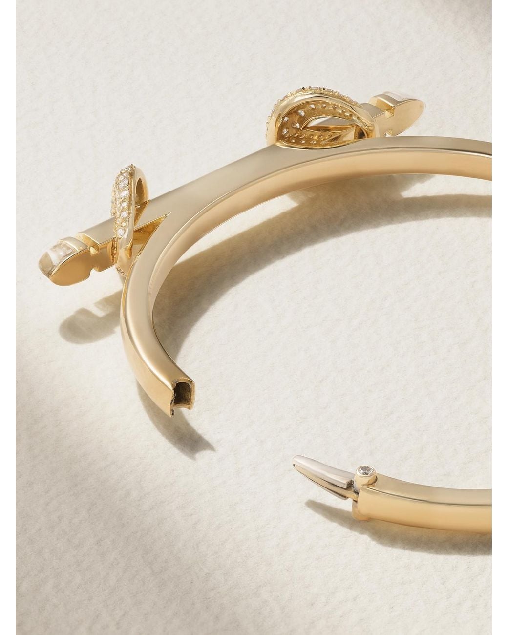 ANANYA Natural Chakra Icon 18-Karat, Diamond And Quartz Bangle