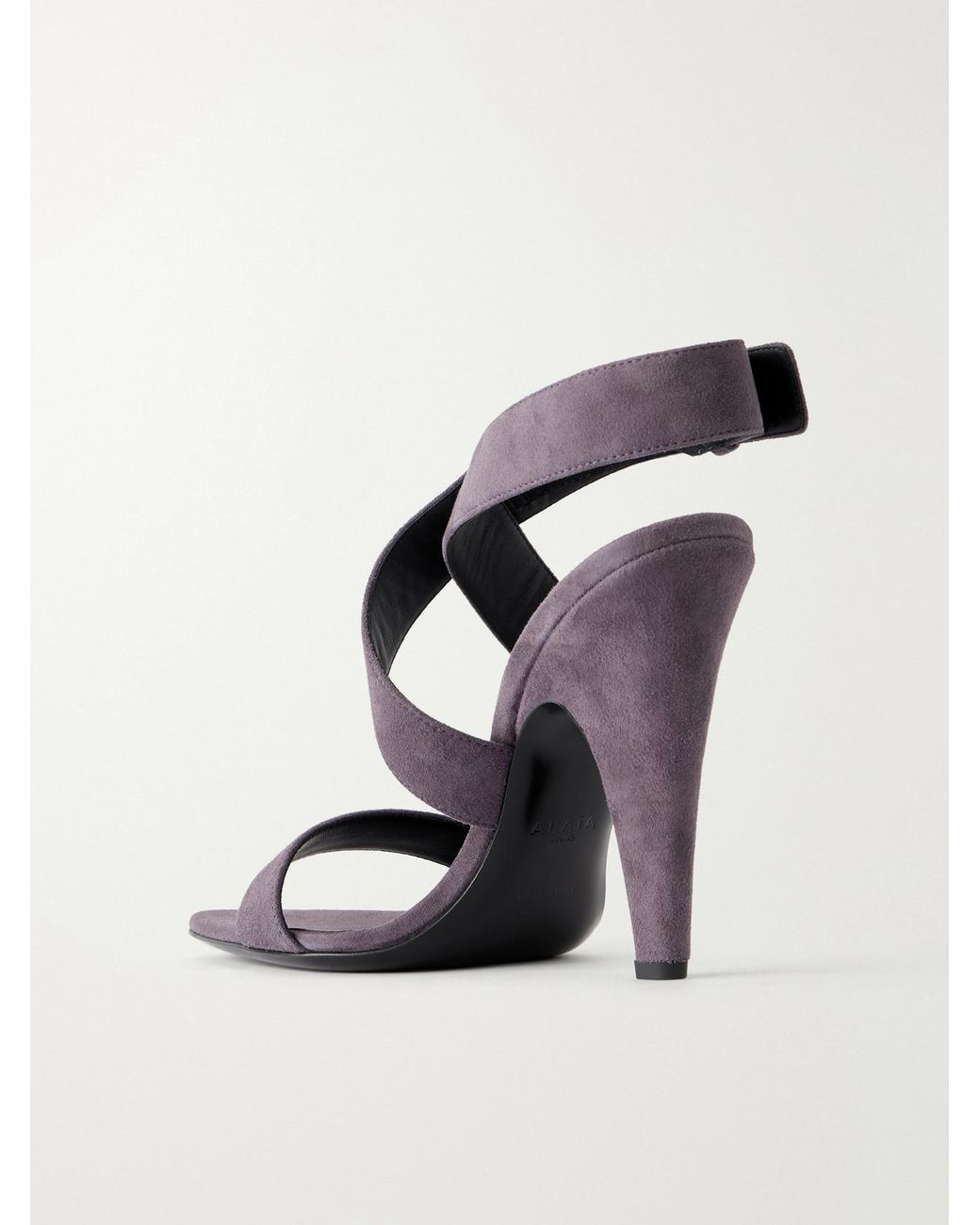 Alaïa Purple Cone 110 Suede Sandals