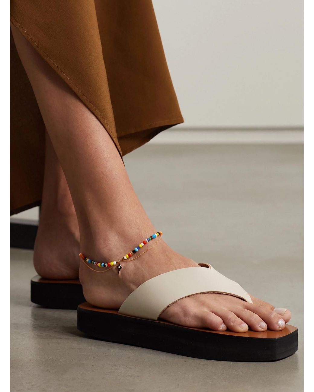 Diane Kordas Metallic 14-Karat Rose, Enamel And Diamond Anklet