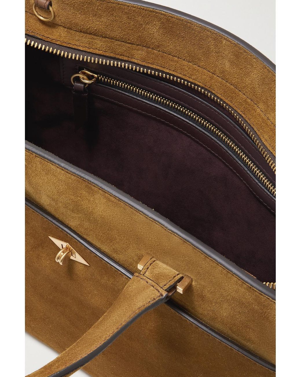 Metier Brown Private Eye Slim Suede Tote