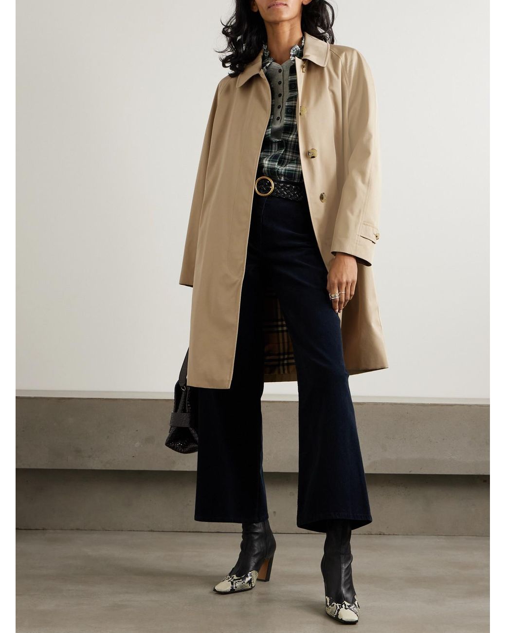 Burberry Natural Cotton-gabardine Coat