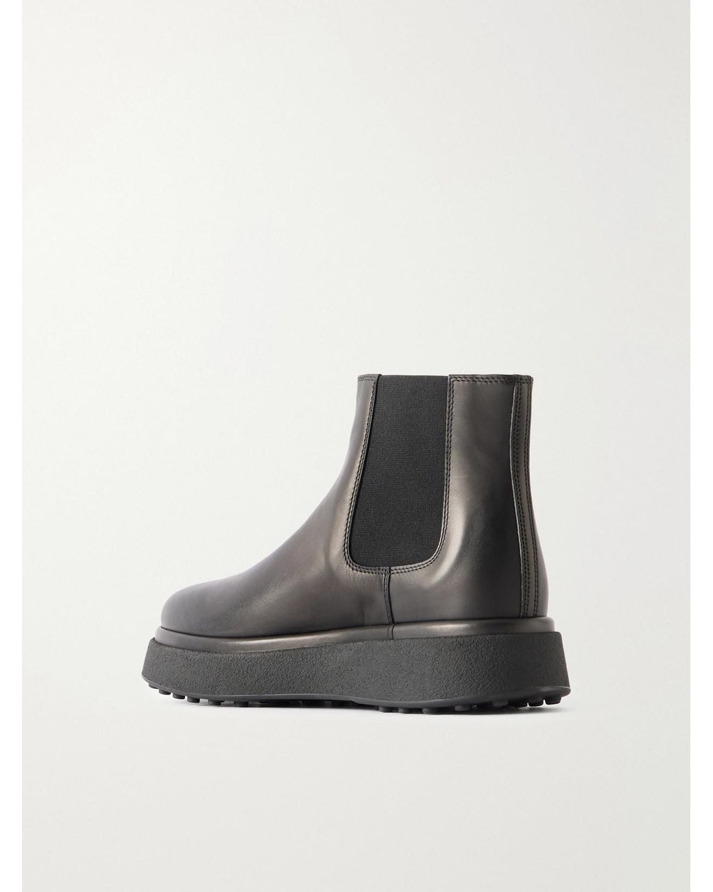 Tod's Black Gomma 30 Leather Ankle Boots
