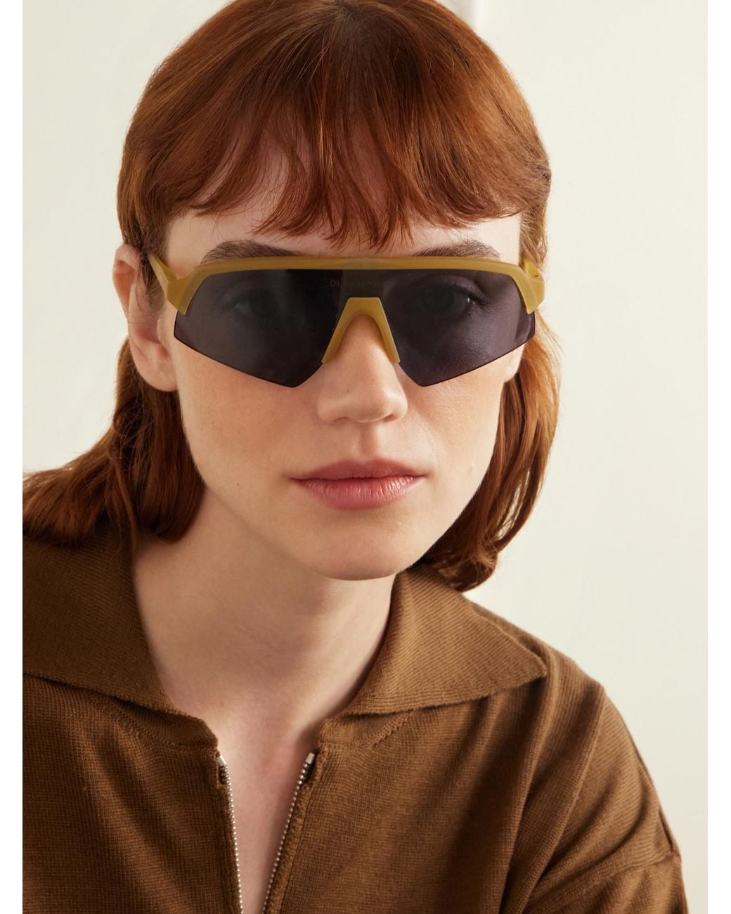 District Vision Blue Choji Turbo Blade D-Frame Injected Sunglasses