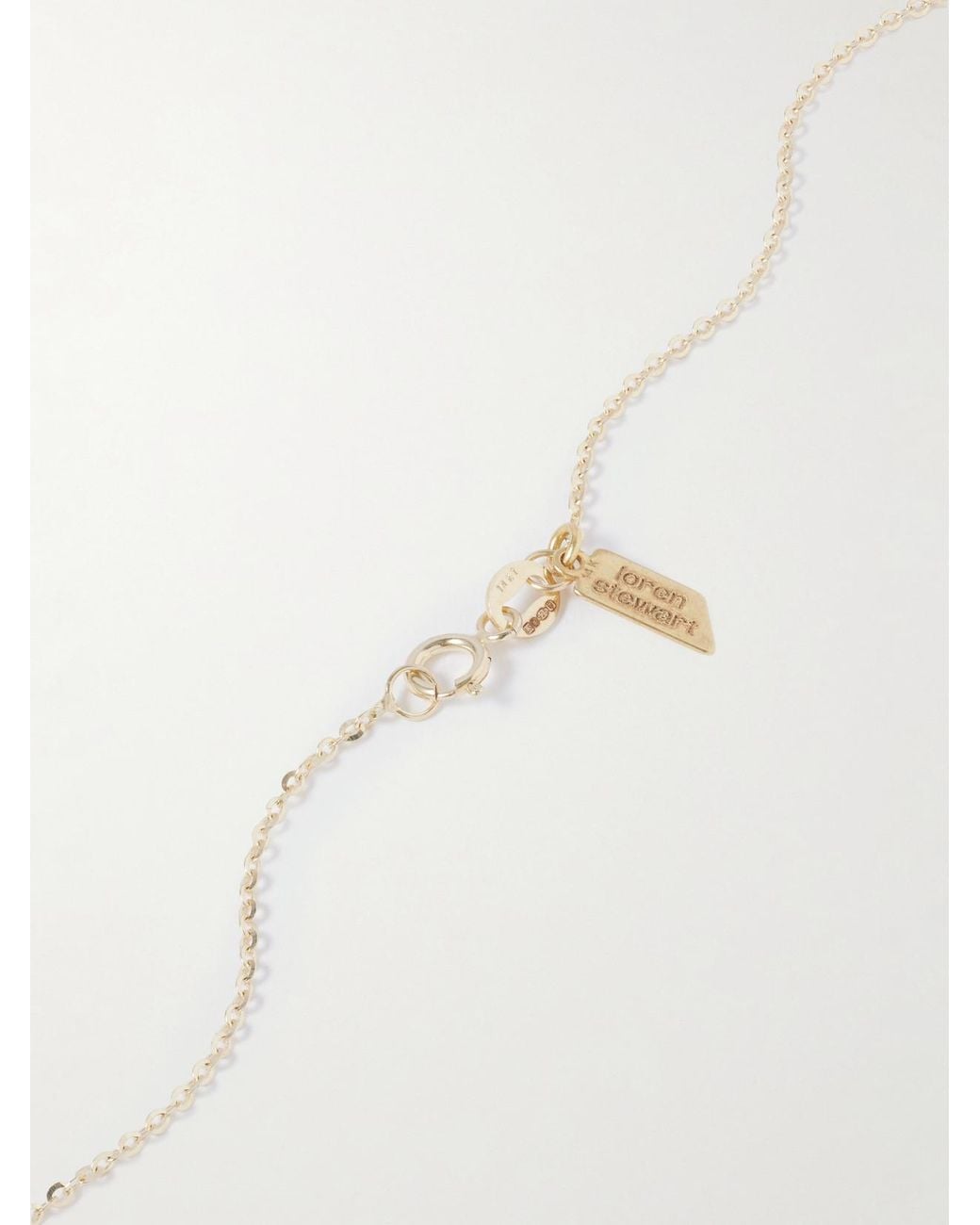 Loren Stewart White Tassel Fringed Sterling And 14-Karat Necklace