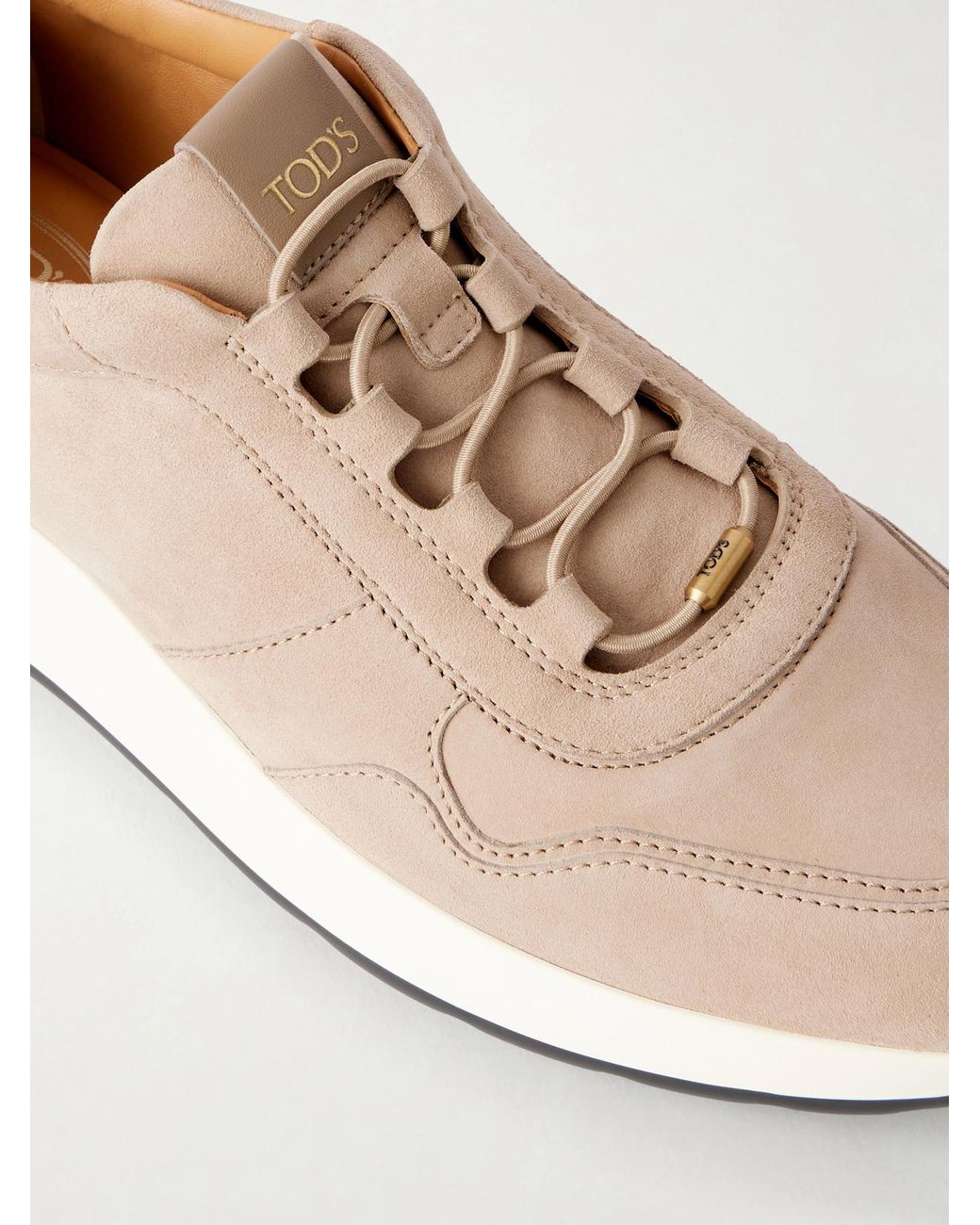 Tod's White Dot Nubuck Sneakers