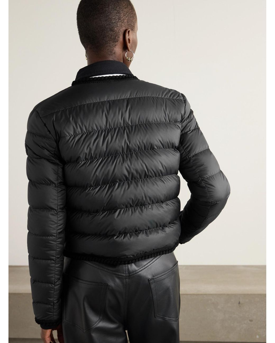 Moncler Black Gencay Quilted Shell Down Jacket
