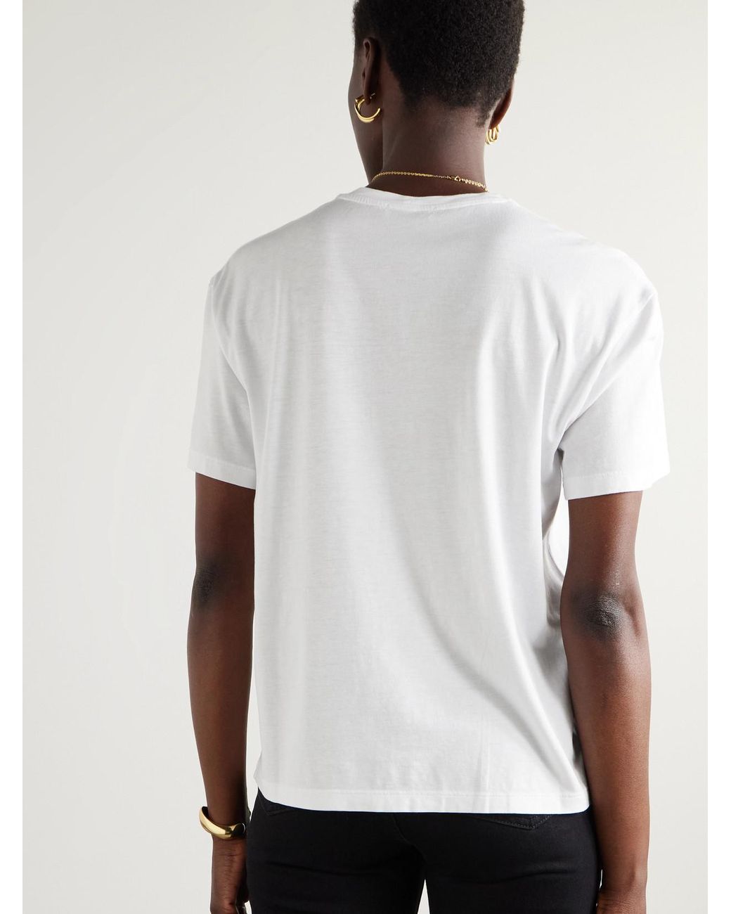 Totême White Garderob Tencel Lyocell And Organic Cotton-Blend Jersey T-Shirt