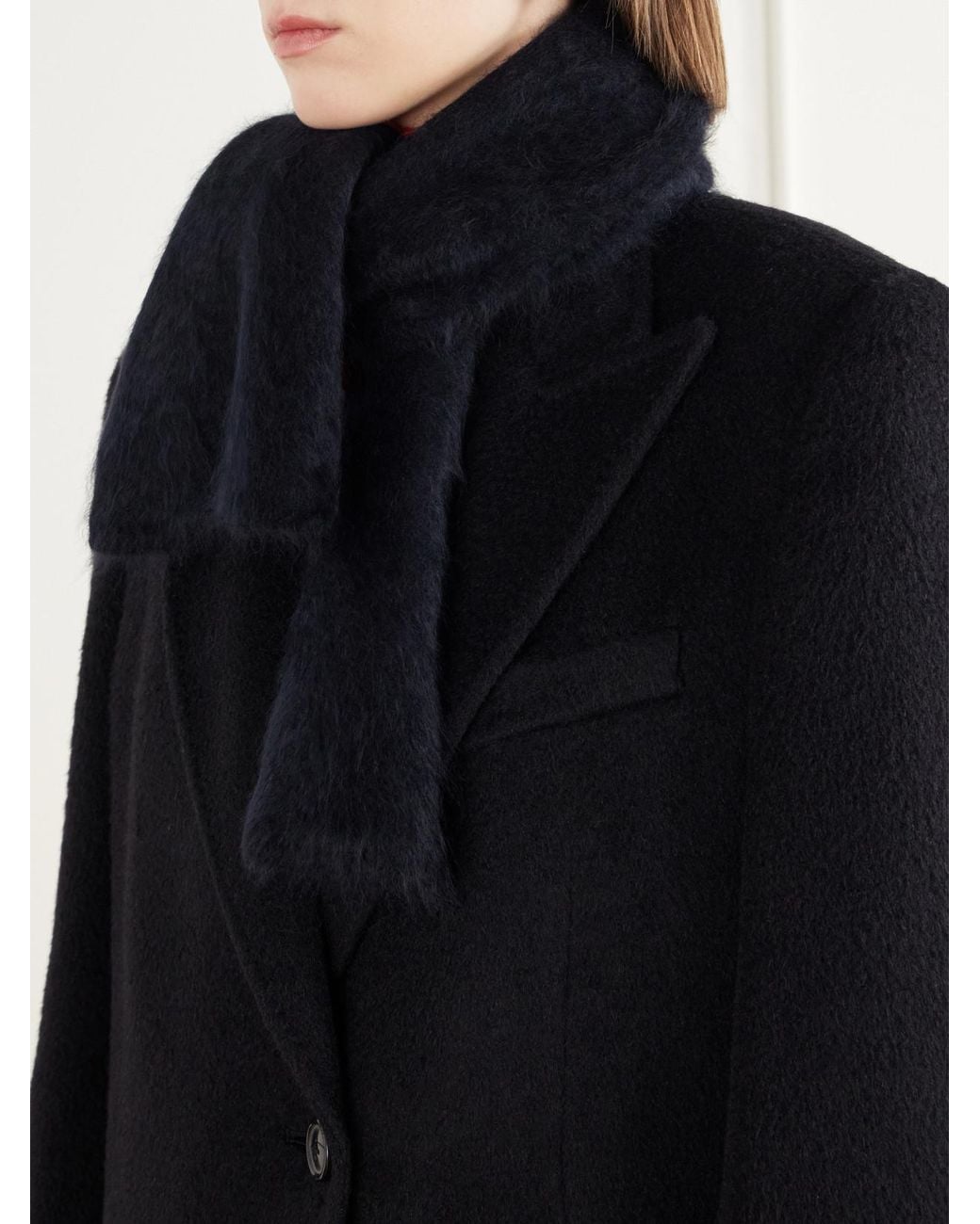 Lisa Yang Blue Enoa Brushed Cashmere Scarf