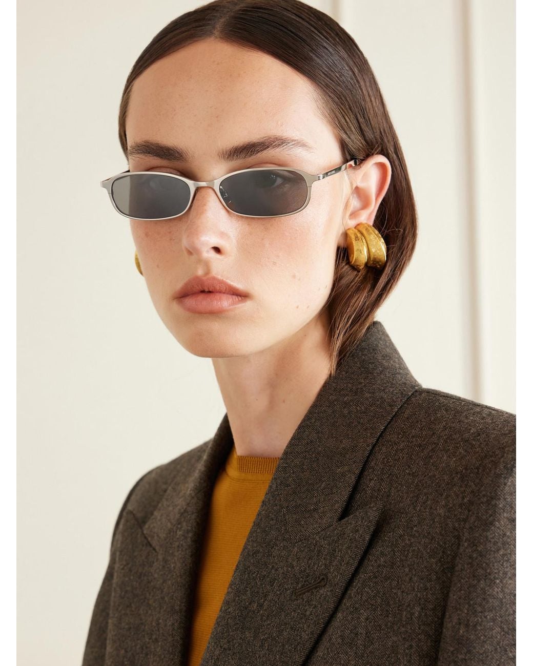 Saint Laurent Metallic Sl 934 Mia Round-Frame-Tone Metal Sunglasses