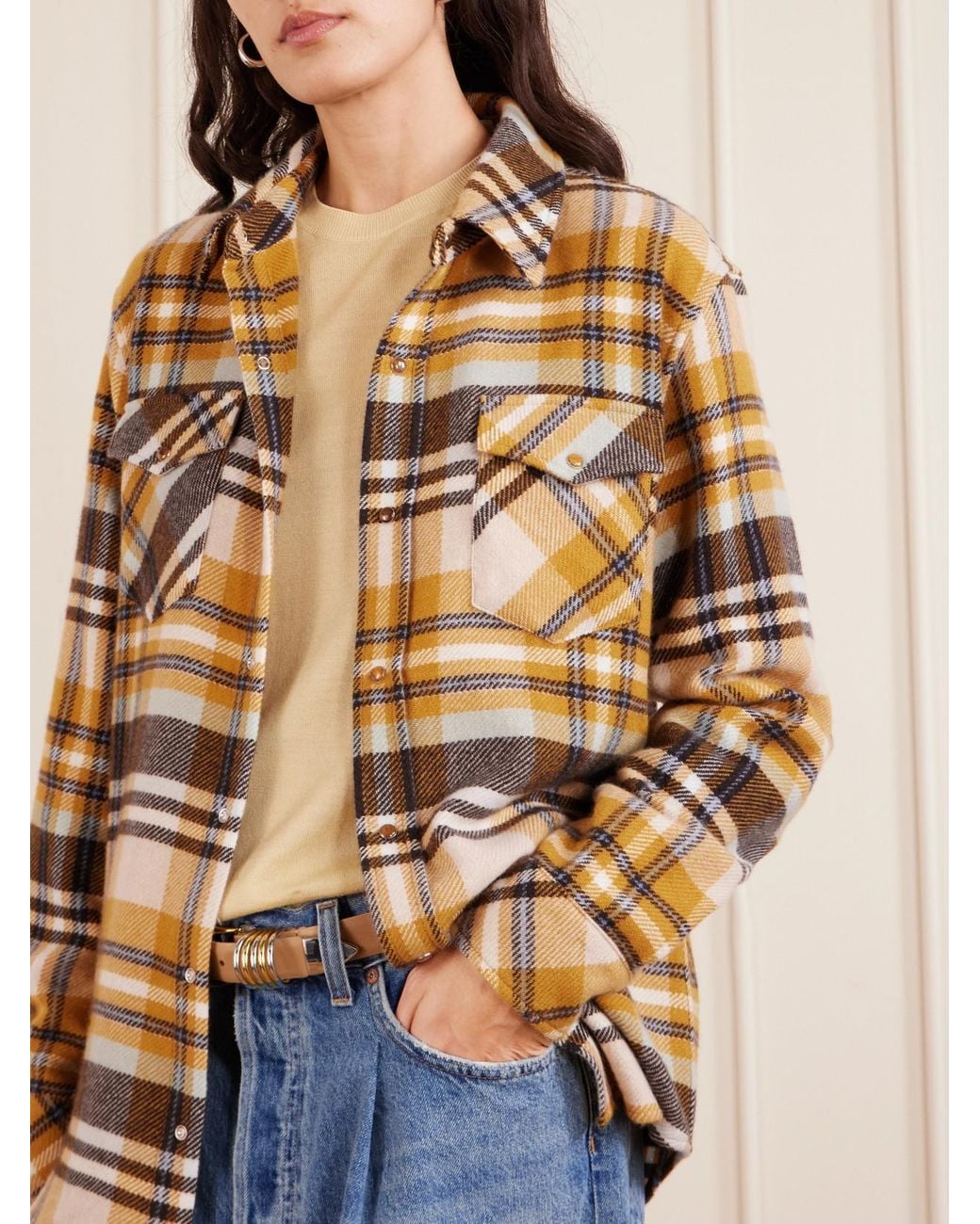 God's True Cashmere Multicolor Checked Cashmere Shirt