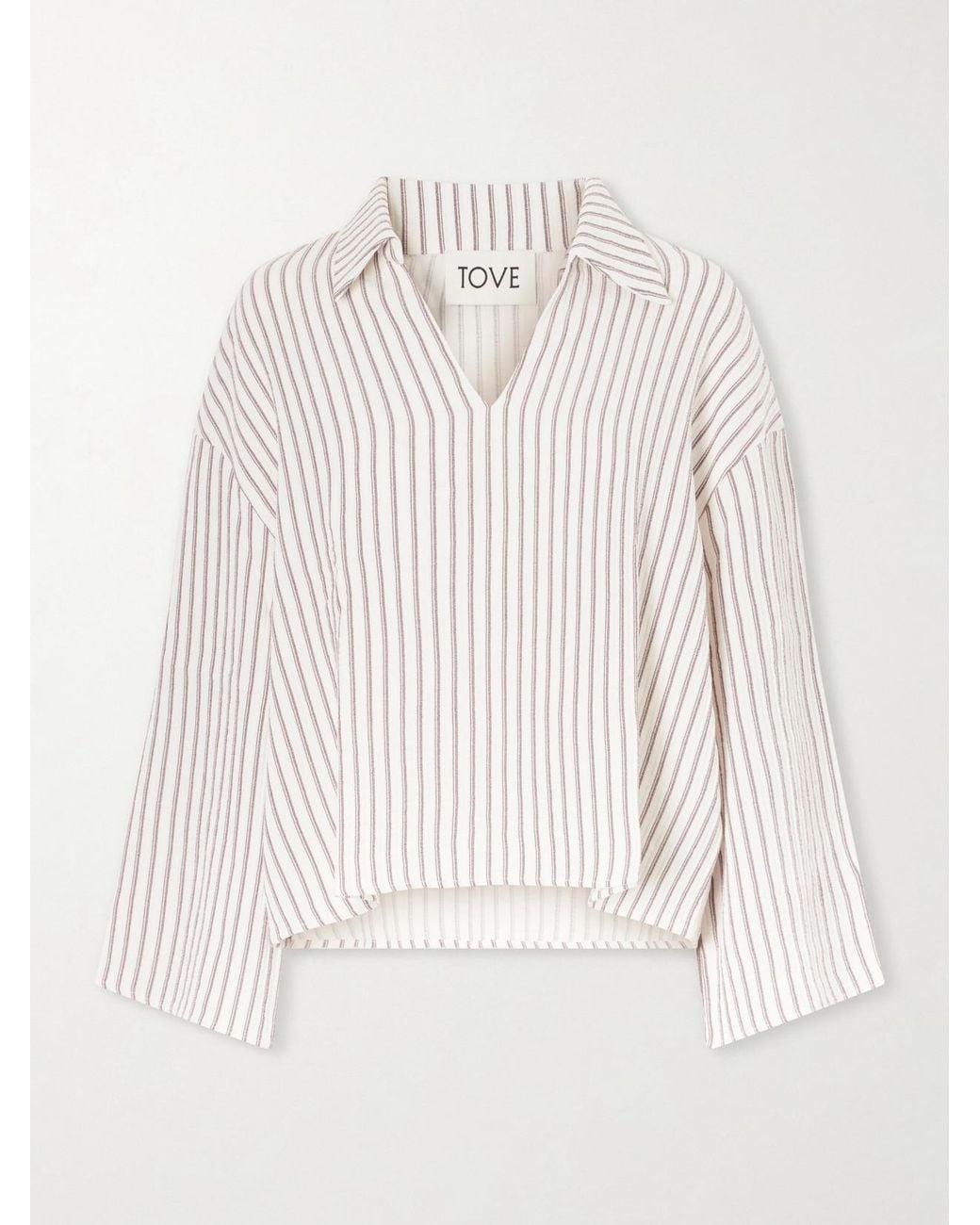TOVE Natural Striped Seersucker Shirt