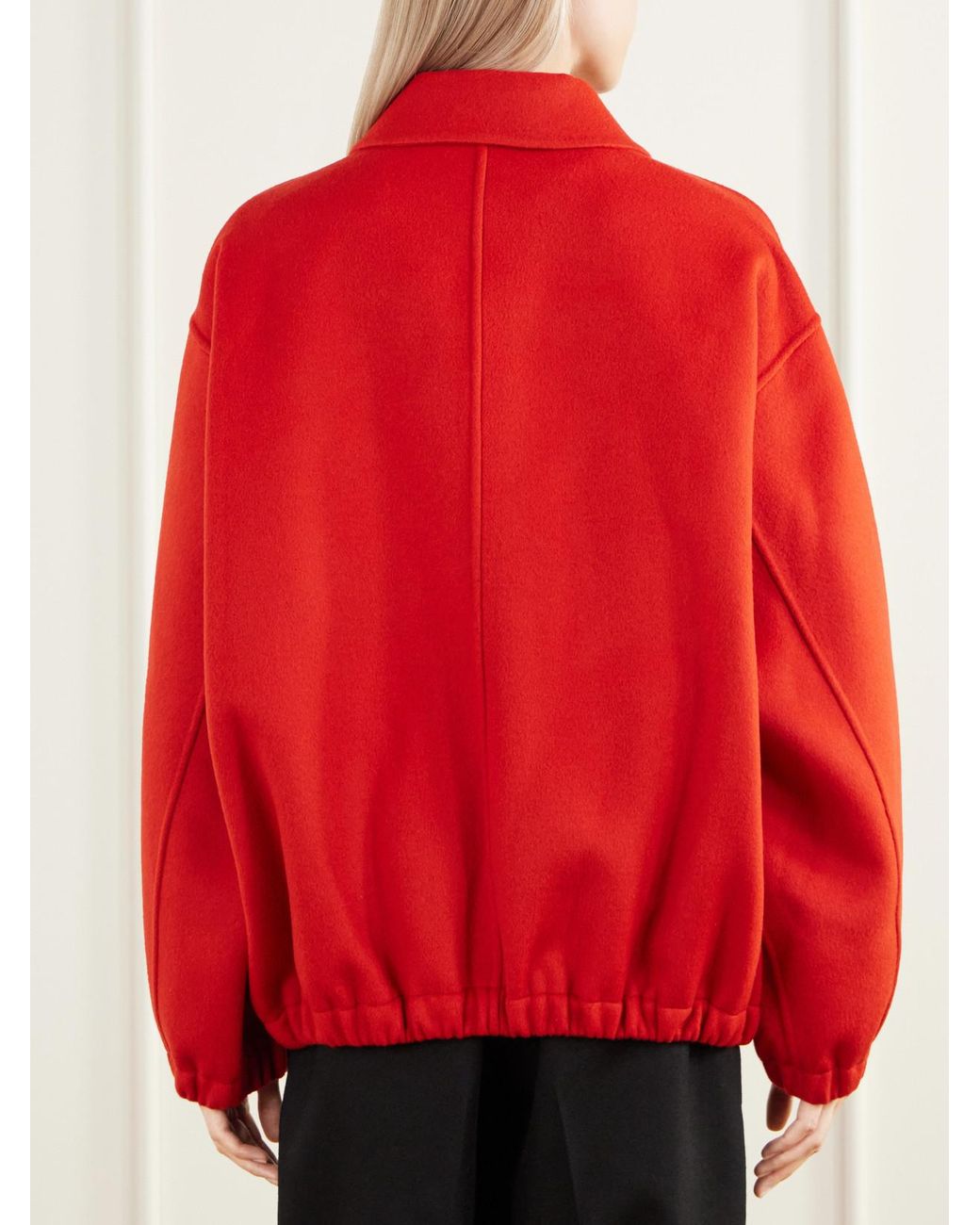 Ssstein Red Double-Faced Wool-Blend Jacket