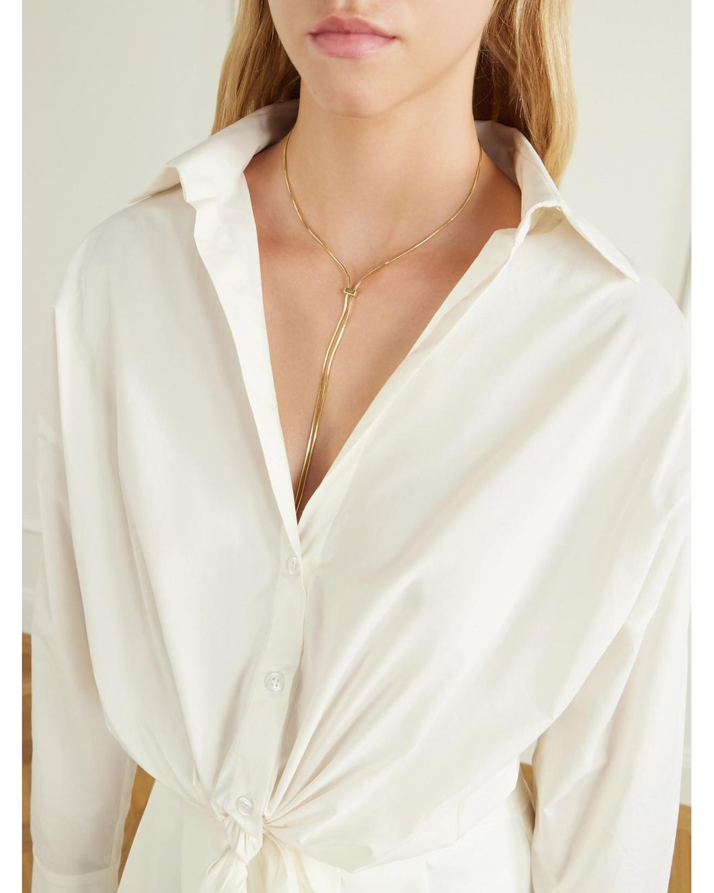 ANDRES OTALORA White Cotton Poplin Blouse