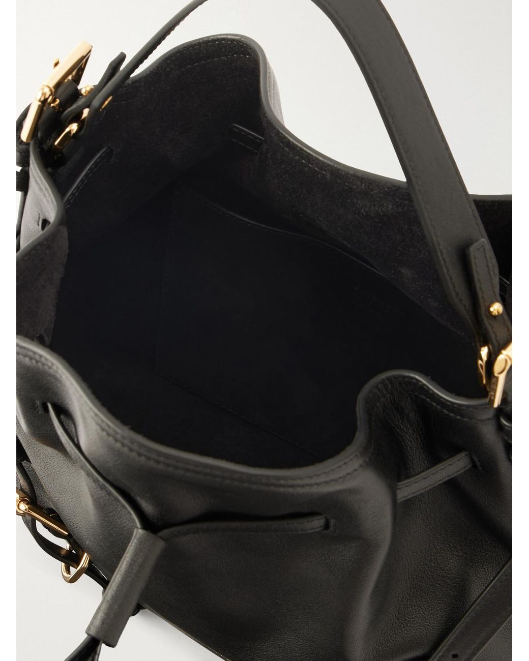 Givenchy Black Voyou Small Embellished Leather Bucket Bag