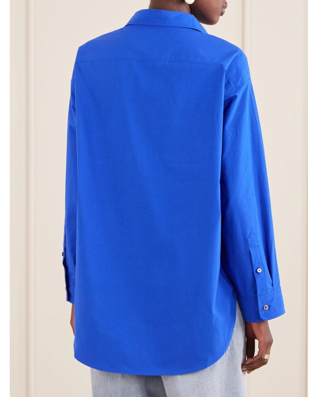 Agolde Blue Sona Cotton-Blend Shirt