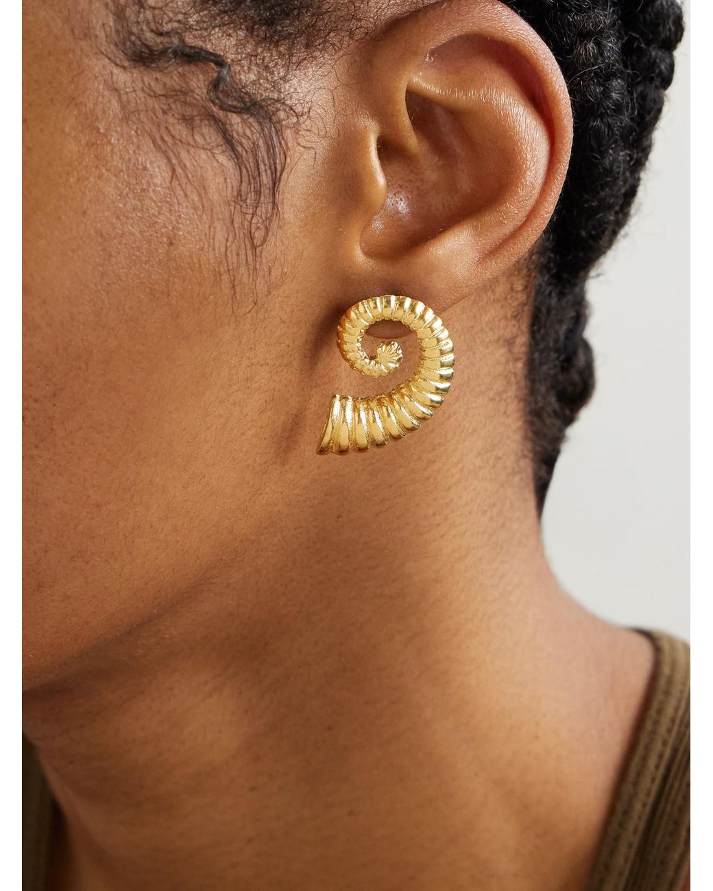 YSSO Metallic 1989 Vergoldete Ohrringe