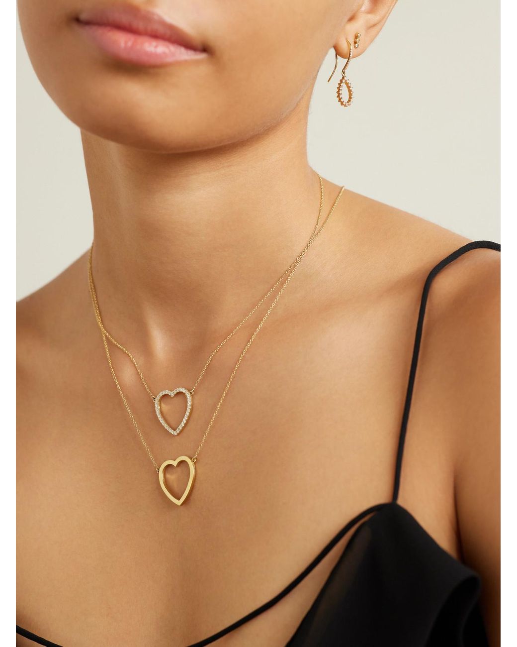 Jennifer Meyer Natural Open Heart 18-Karat Necklace