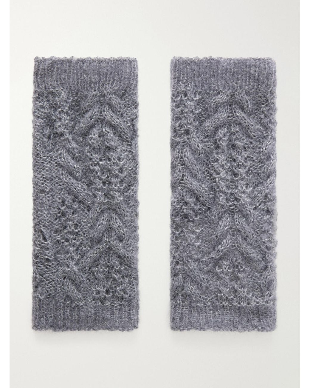 PAULINE DUJANCOURT Gray Lotta Mohair-Blend Gloves