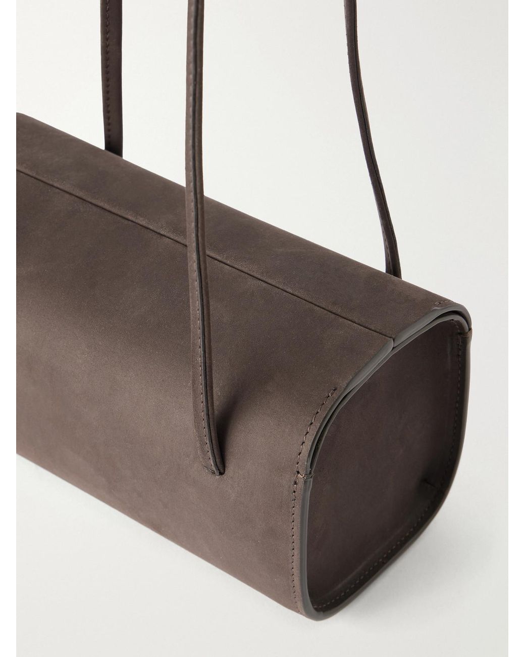 Faune White Mie Nubuck Shoulder Bag