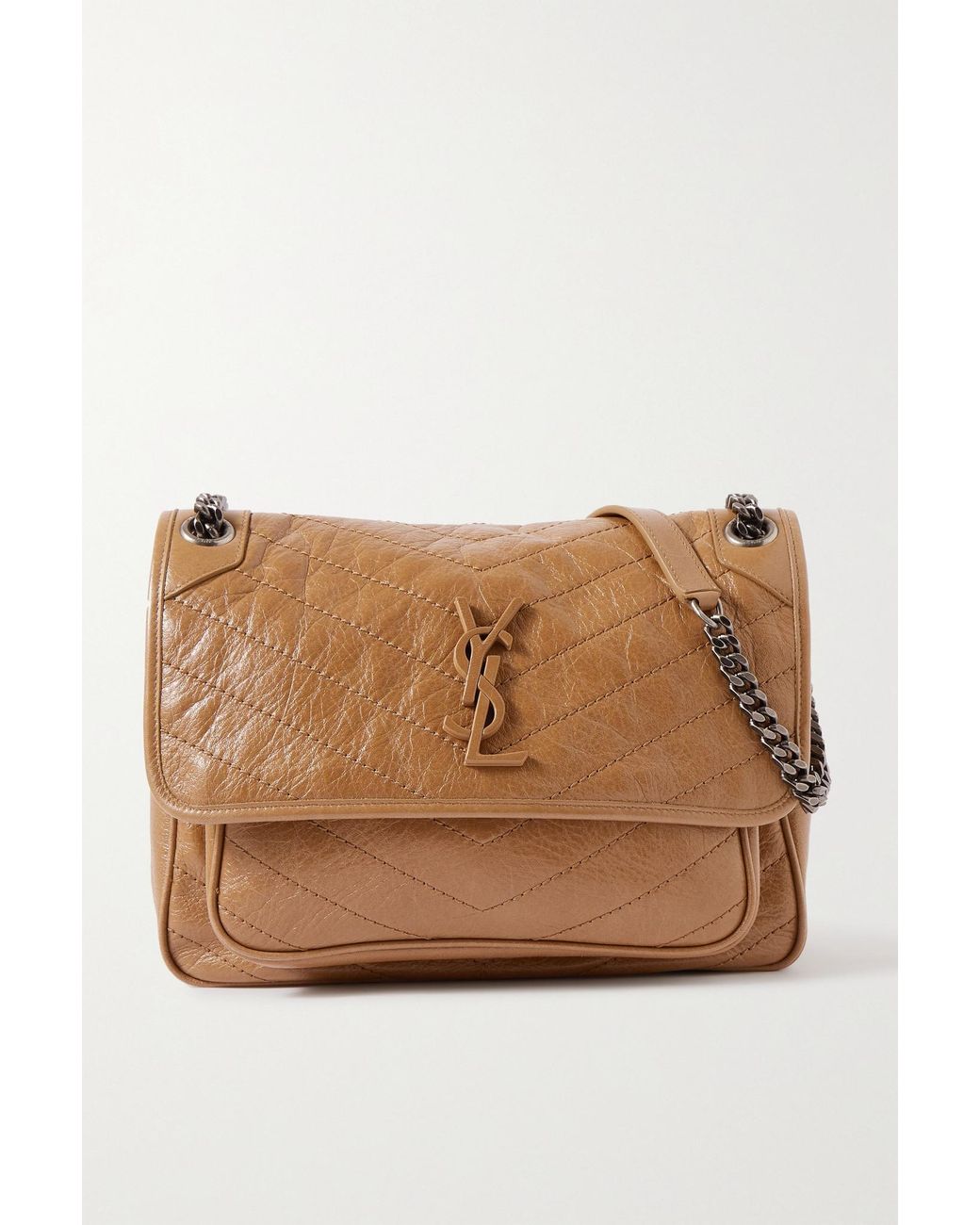 ysl crinkled leather