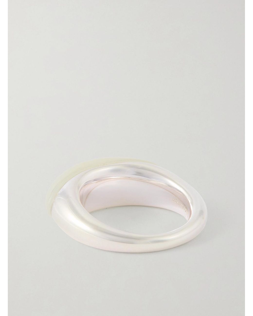 LIE STUDIO White Beatrice And Serpentine Ring