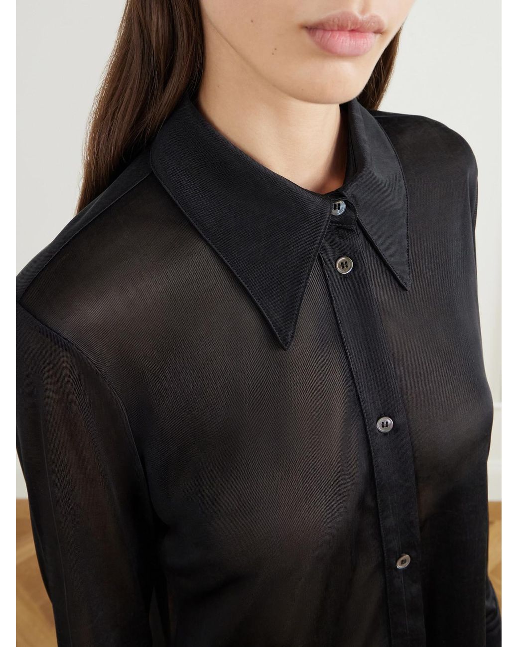 The Park Black Serge Lyocell Shirt