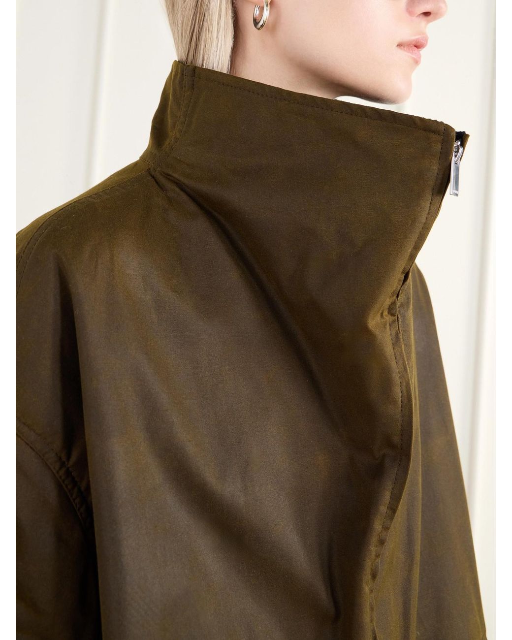 Totême Green Country Corduroy-Trimmed Cotton-Gabardine Jacket