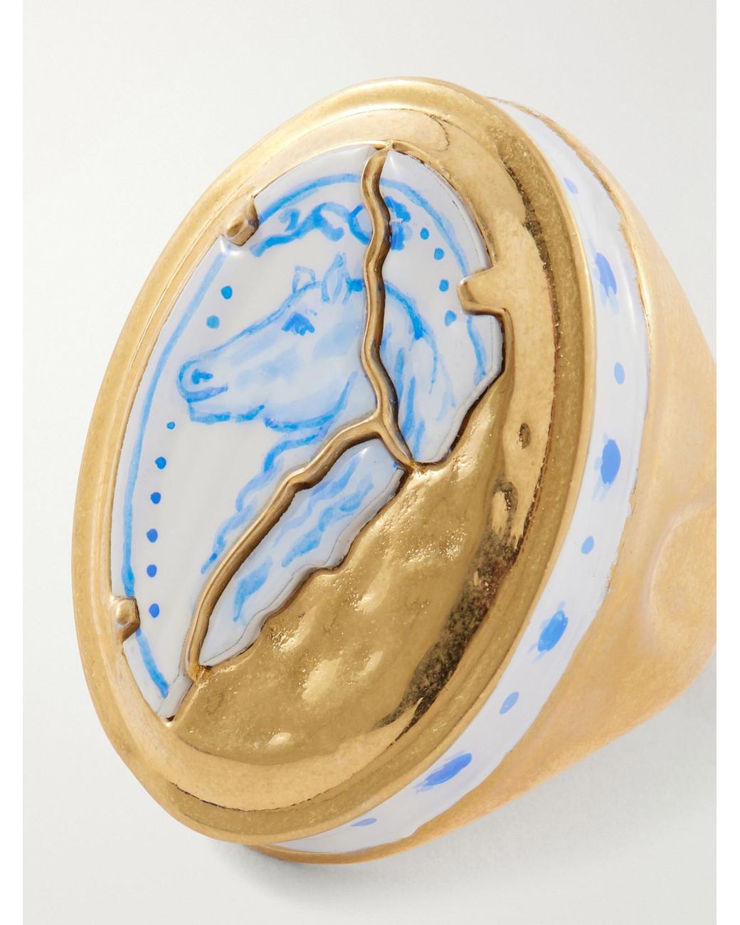 Chloé Metallic Embellished-Tone Ring