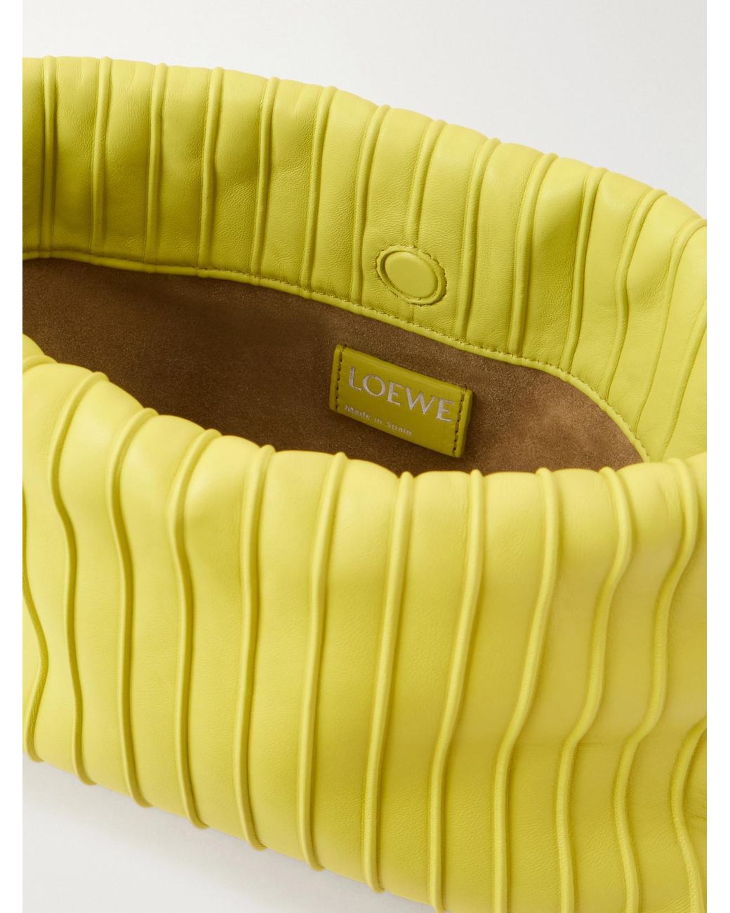 Loewe Yellow Flamenco Mini Leather Shoulder Bag