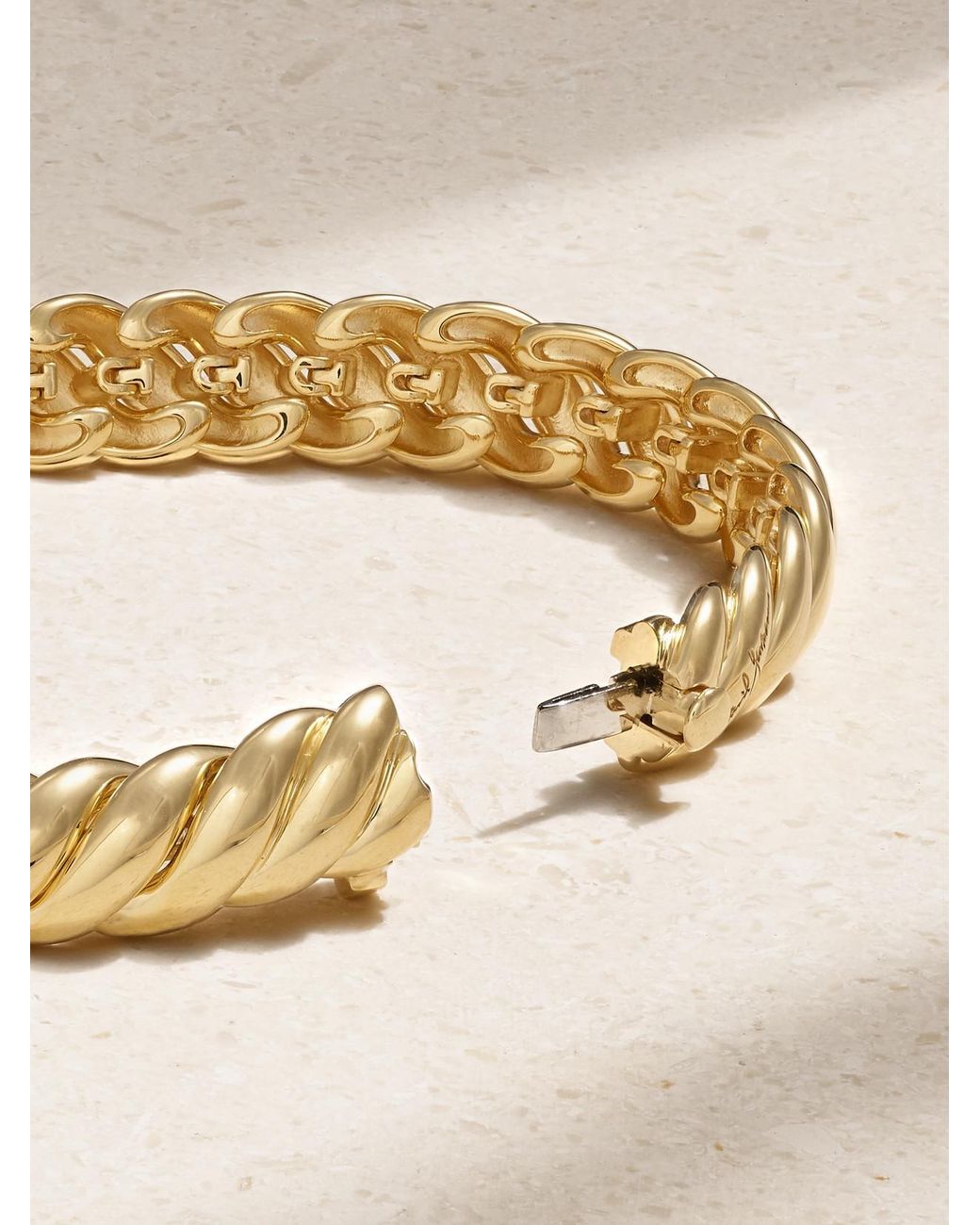 David Yurman Natural Sculpted Cable 18-Karat Bracelet