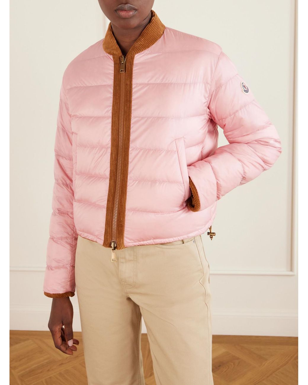 Moncler Brown Blageon Reversible Corduroy Bomber Jacket