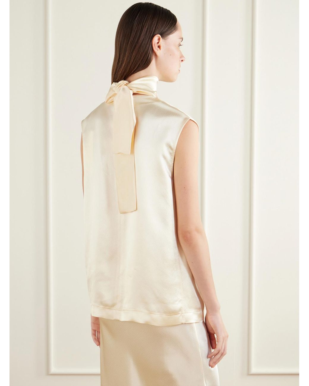 FFORME Natural Lilah Satin Blouse