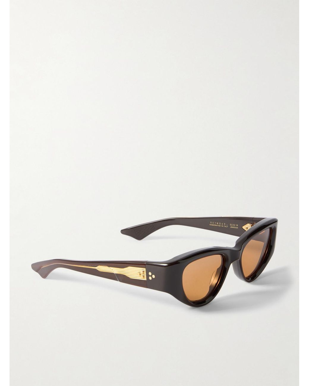 Jacques Marie Mage Brown Seymour D-Frame Acetate Sunglasses
