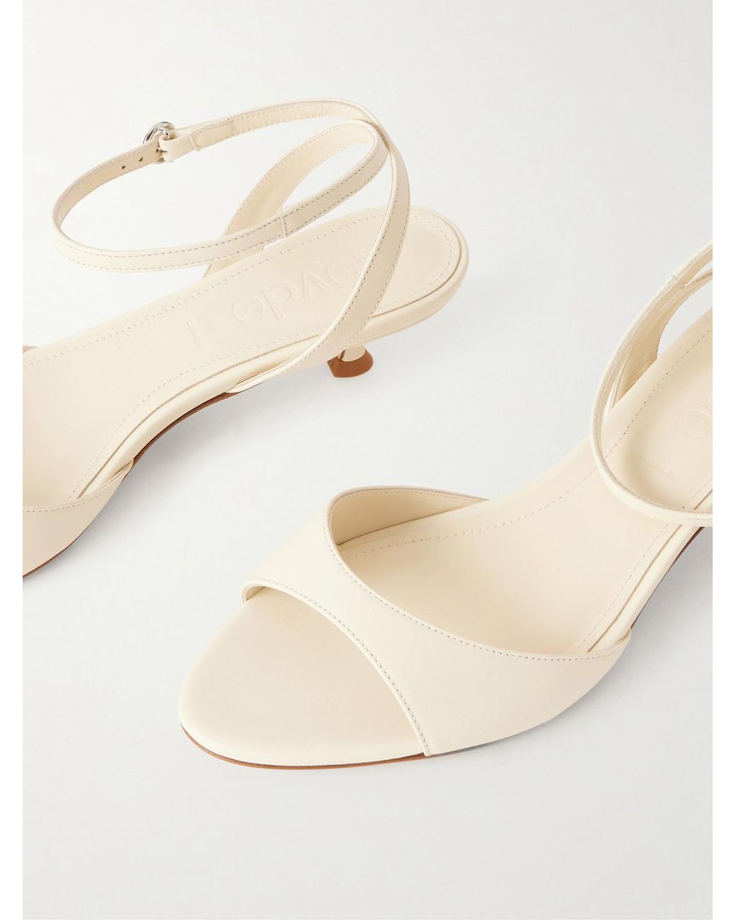 Aeyde Natural Zelia Leather Sandals